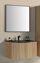 Ribbella badmeubel compleet 100 cm naturel eik/mat zwart