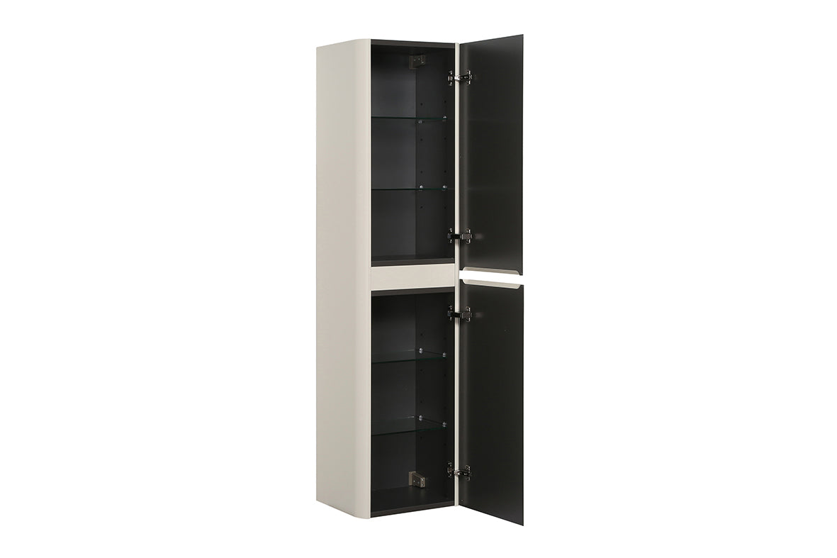 Wiesbaden Novira kolomkast afgeronde hoeken 160 x 40 x 35 cm mat zand