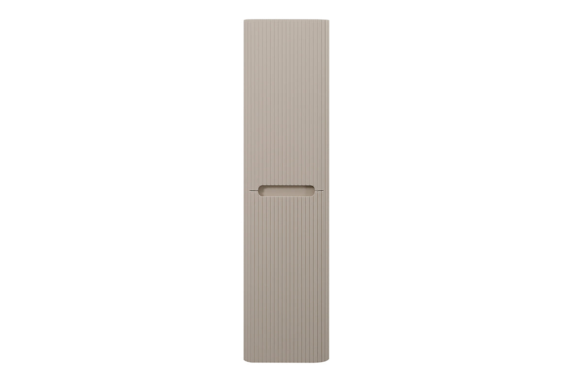 Wiesbaden Sulora kolomkast afgeronde hoeken geribbeld 160 x 40 x 35 cm mat beige