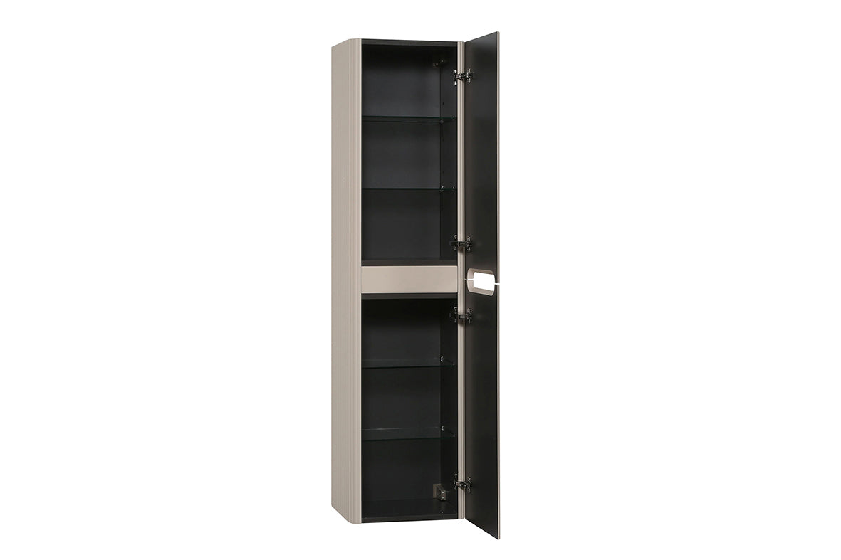 Wiesbaden Sulora kolomkast afgeronde hoeken geribbeld 160 x 40 x 35 cm mat beige
