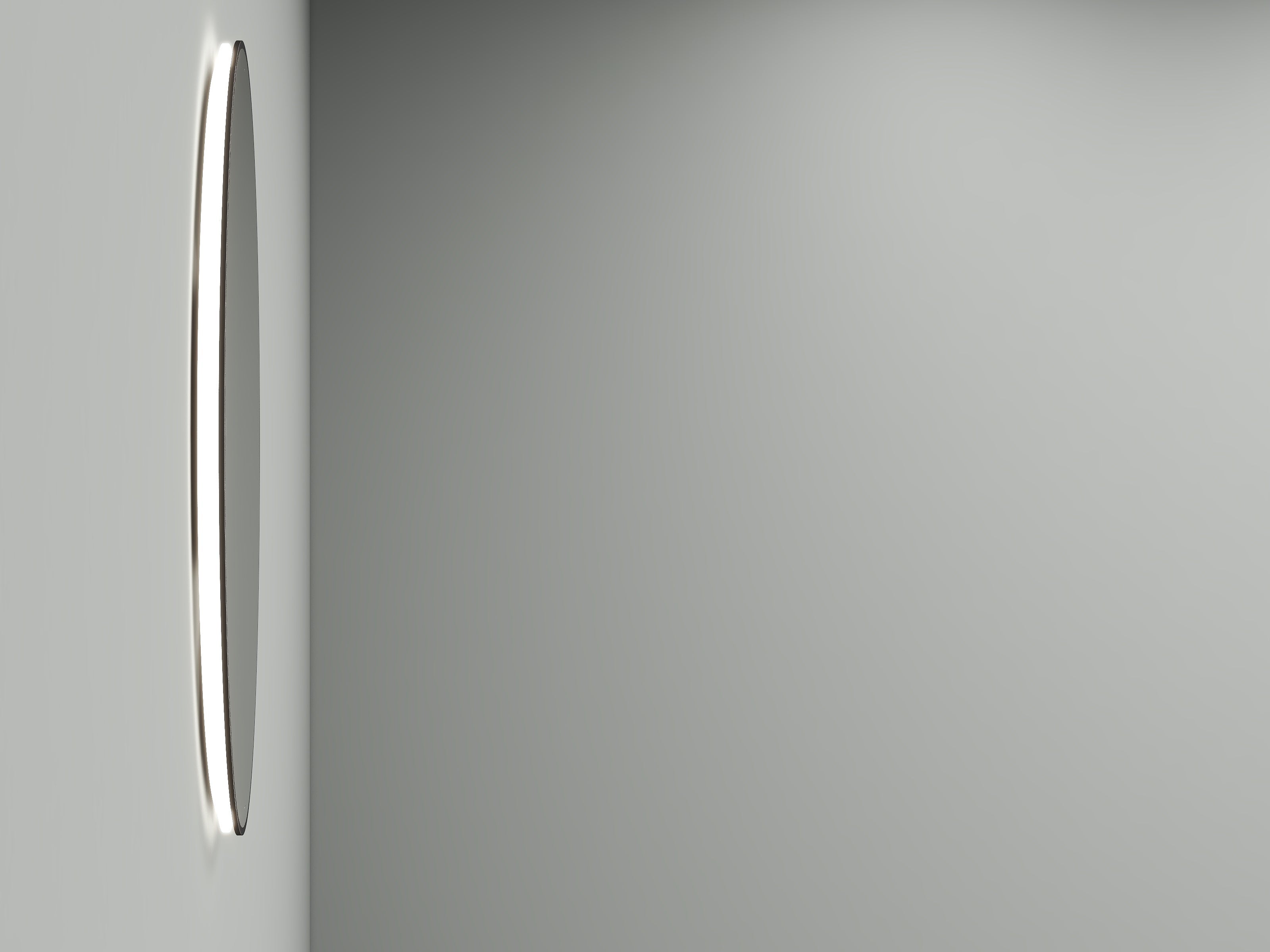 Wiesbaden Novi spiegel rond met LED, dimbaar 80 cm mat zwart