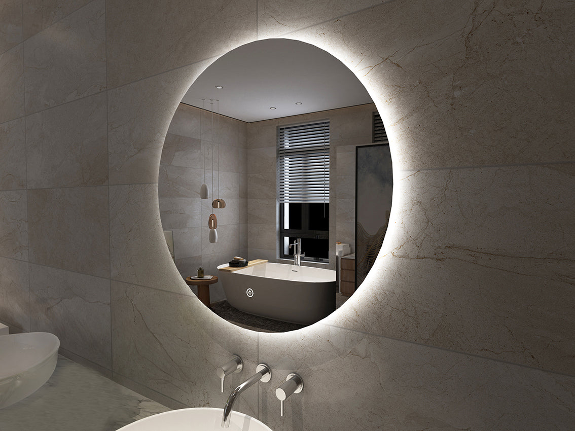 Giro spiegel rond met LED, dimbaar en spiegelverwarming 80 cm