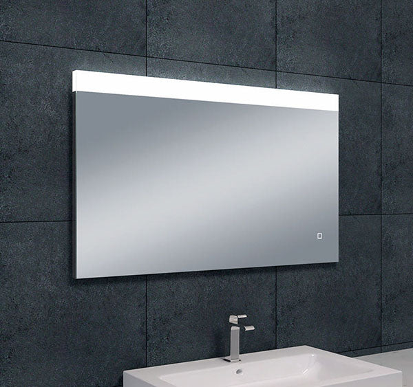 Single spiegel rechthoek met LED, dimbaar en spiegelverwarming 100 x 60 cm