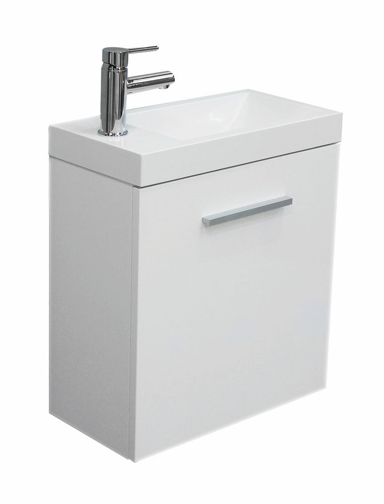Emma fonteinkastje + wastafel 50 x 25 x 50 cm wit – Xellanz – Glans Wit – Fonteinkast | Dealplein