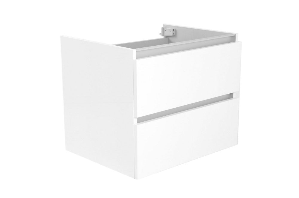Vision onderkast met 2 laden 60 x 46 cm glans wit – Wiesbaden – Glans Wit – Badmeubel | Dealplein