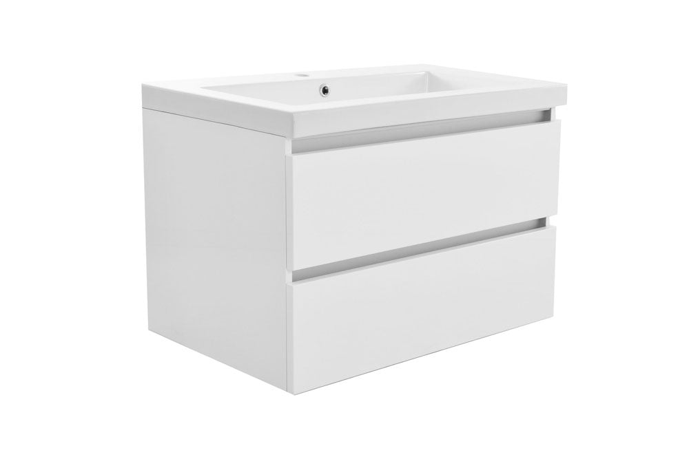 Vision onderkast met 2 laden 80 x 46 cm glans wit – Wiesbaden – Glans Wit – Badmeubelen | Dealplein