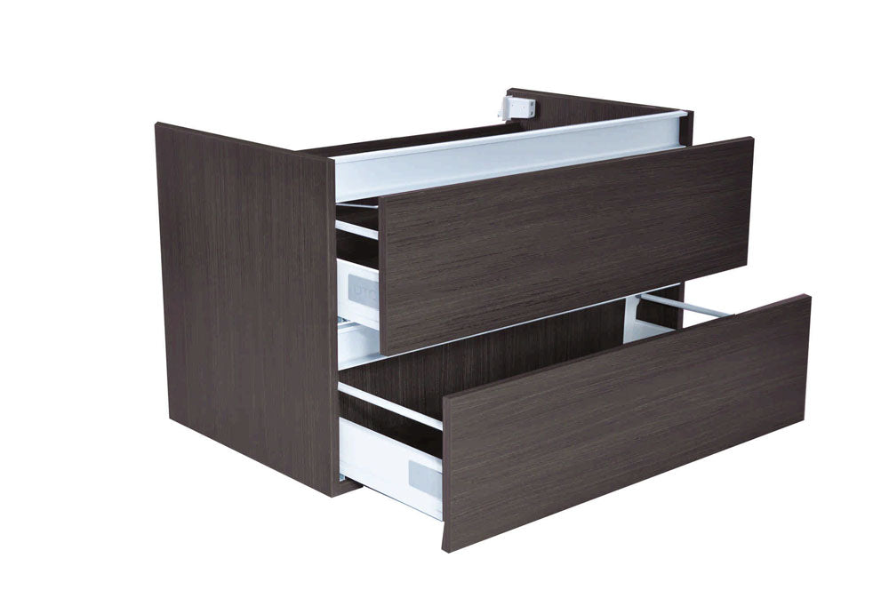 Vision onderkast met 2 laden 80 x 46 cm houtnerf grijs – Wiesbaden – Houtnerf Grijs – Badmeubelen | Dealplein