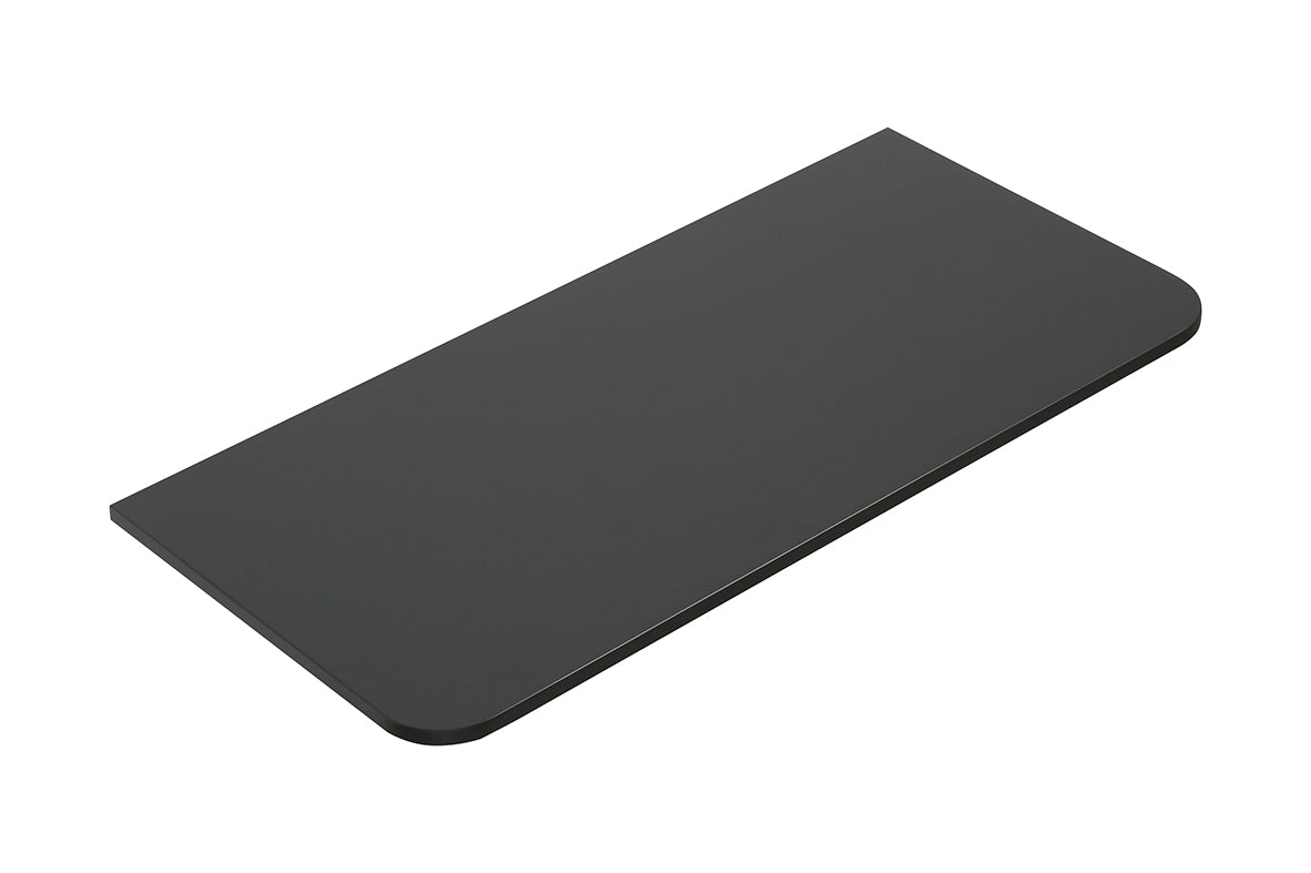 Novira topblad afgeronde hoeken 100 x 48 cm mat zwart – Wiesbaden – Mat Zwart – Wastafelblad | Dealplein
