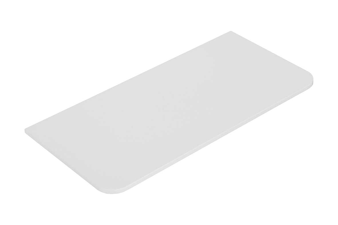 Wiesbaden Novira topblad afgeronde hoeken 120 x 48 cm mat wit