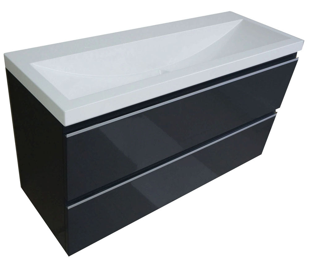 Shall onderkast 100 x 36 cm grafietgrijs – Wiesbaden – Grijs – Badmeubelen | Dealplein