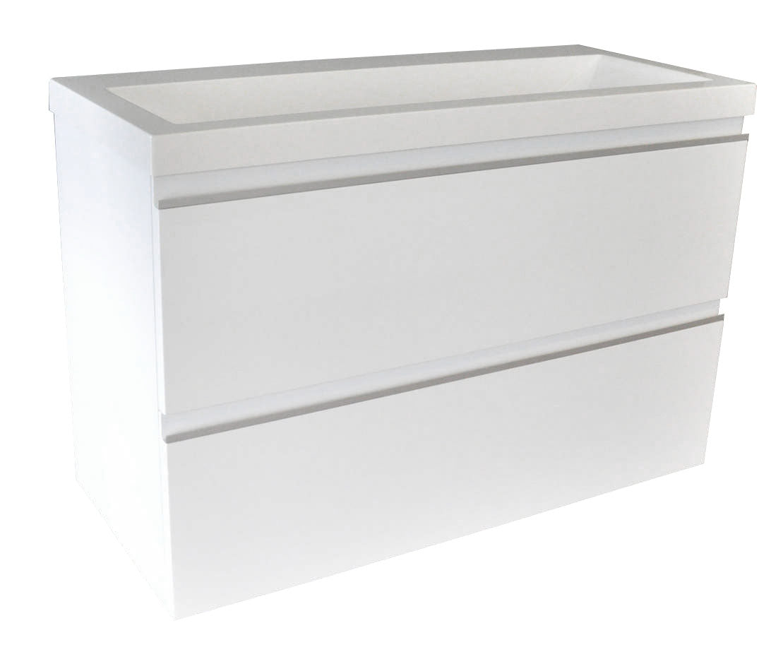 Shall onderkast 80 x 36 cm glans wit – Wiesbaden – Glans Wit – Badmeubel | Dealplein