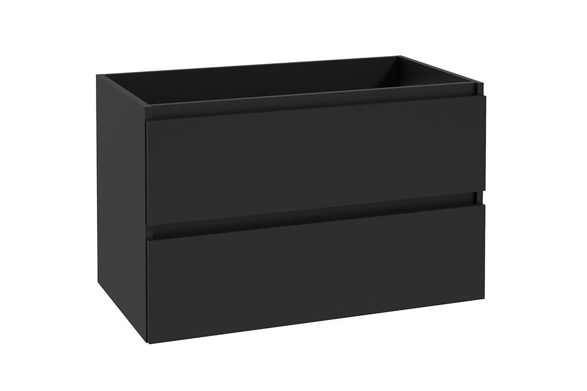Wiesbaden Alvara onderkast met 2 laden 1 uitsparing 80 x 46 cm mat zwart