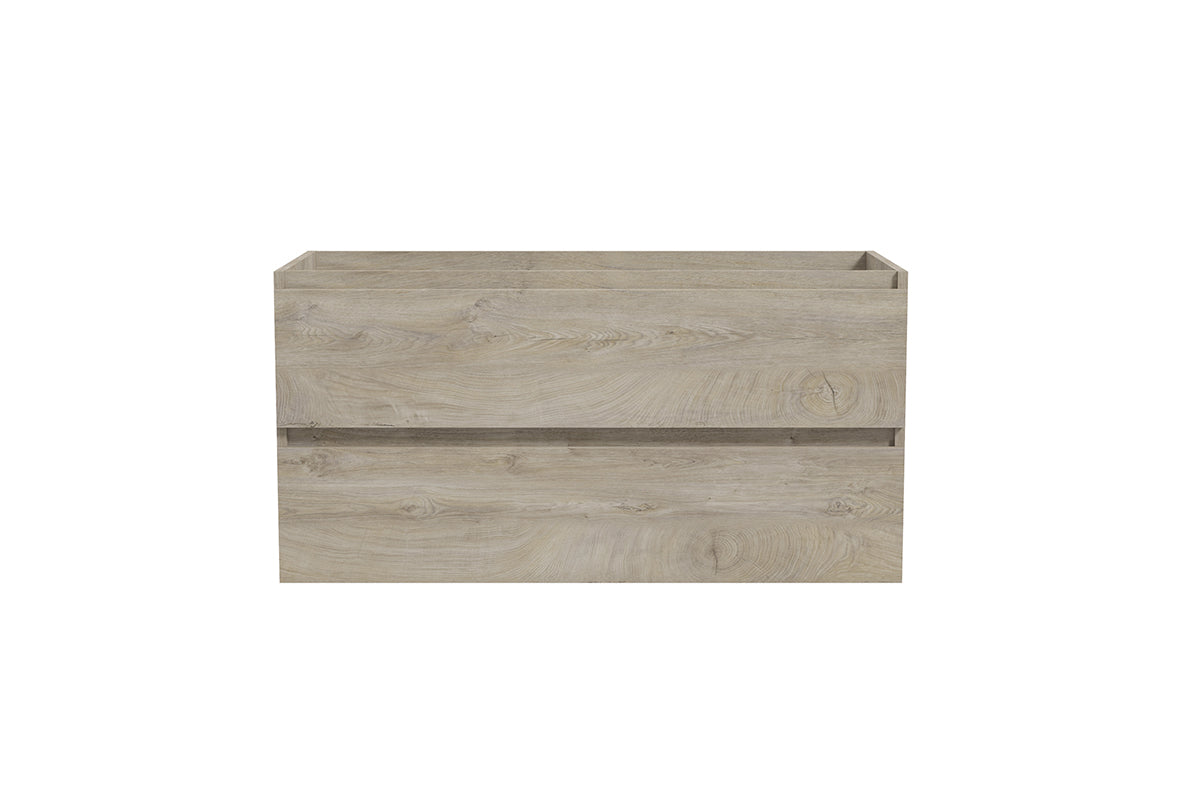 Wiesbaden Alvara onderkast met 2 laden 1 uitsparing 100 x 46 cm grijs eiken