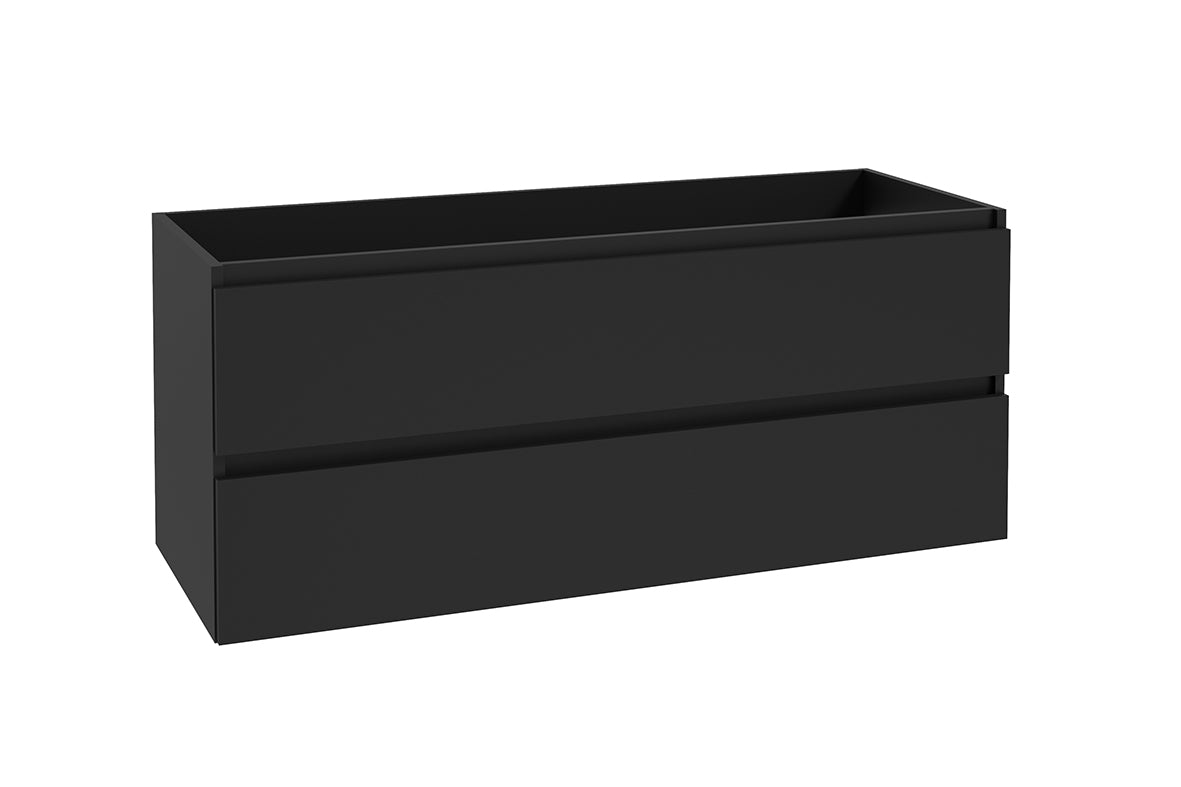 Wiesbaden Alvara onderkast met 2 laden 2 uitsparingen 120 x 46 cm mat zwart