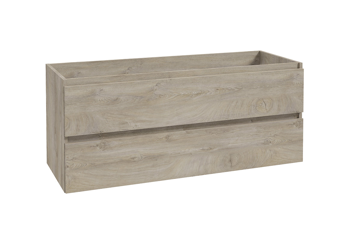 Wiesbaden Alvara onderkast met 2 laden 2 uitsparingen 120 x 46 cm grijs eiken