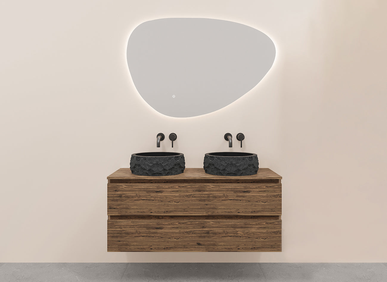 Wiesbaden Alvara onderkast met 2 laden 2 uitsparingen 120 x 46 cm warm eiken