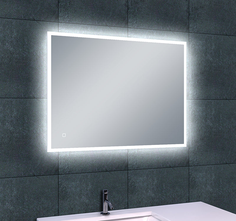 Quatro spiegel rechthoek met LED, dimbaar en spiegelverwarming 70 x 50 cm