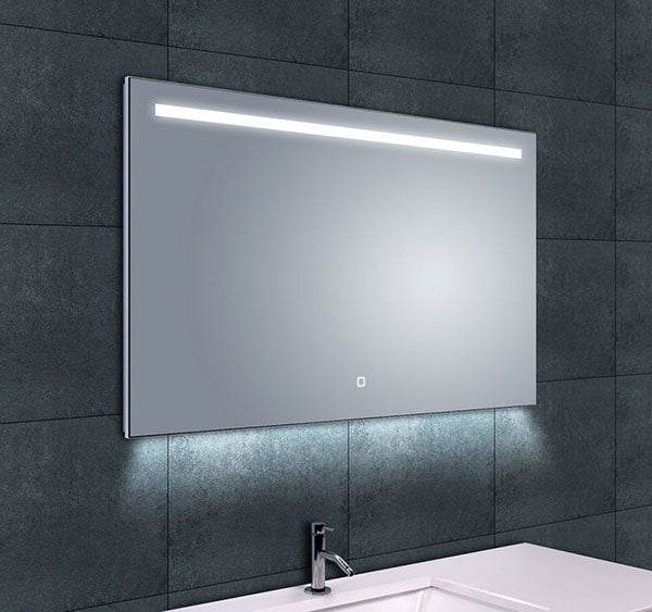 Ambi one spiegel rechthoek met LED, dimbaar en spiegelverwarming 100 x 60 cm