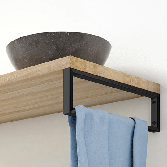 Ophangbeugel vierkant 460 x 220 mat zwart