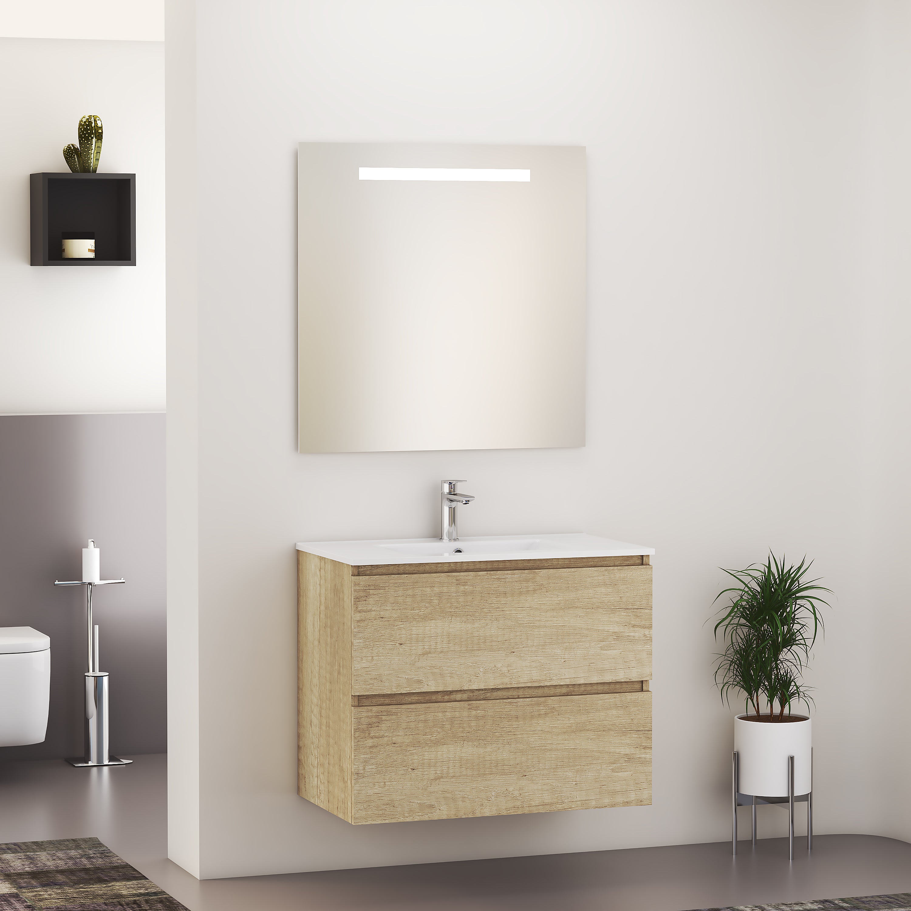 SEPHIA compleet badmeubel 80cm nature
