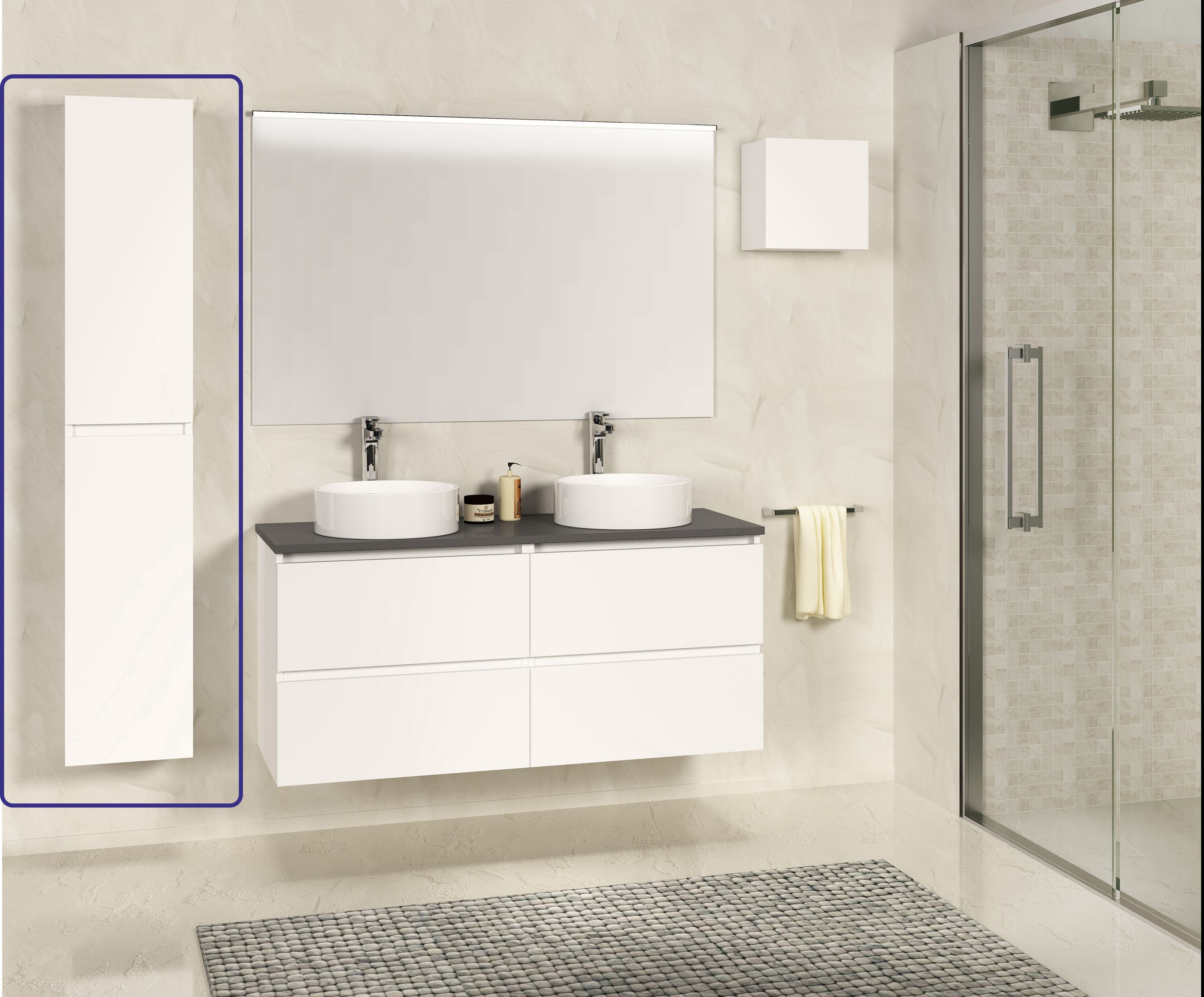 SEPHIA kolomkast 140x30x25 mat wit – Xellanz – Mat Wit – Kolomkast | Dealplein