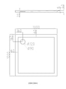 Dona lage douchebak 100x100x4cm