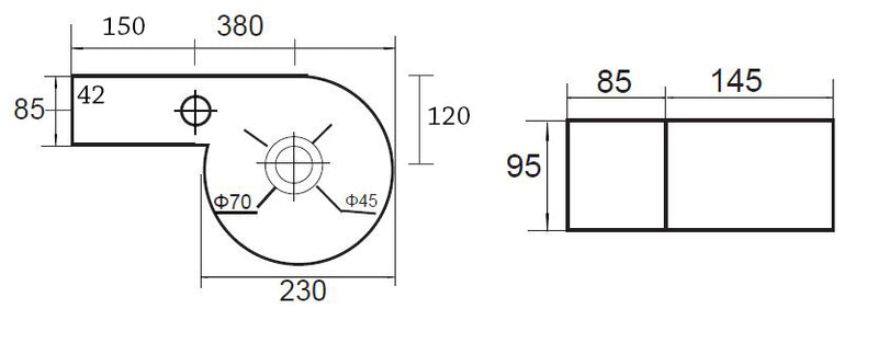 Step fontein Links 38x23x9.5cm