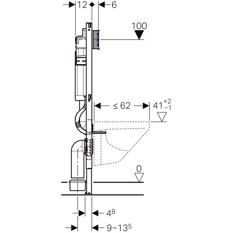 Geberit Inbouwreservoir Duo-fix UP320 111.300.005 + bev.set 111.815.001 tbv: Sigma