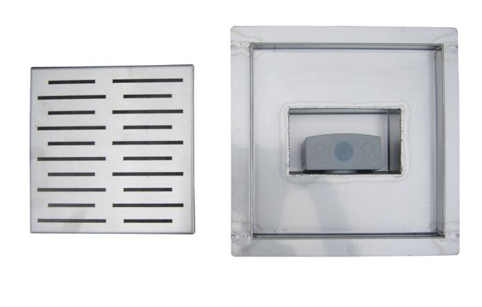 N-Square Doucheput met Flens 30x30x7.7cm