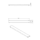 Gesloten rooster voor douchegoot 50 cm