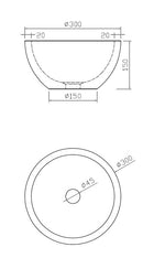 Limestone Rondo-30 opbouw-waskom
