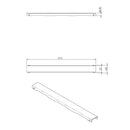 Gesloten rooster voor douchegoot 60 cm