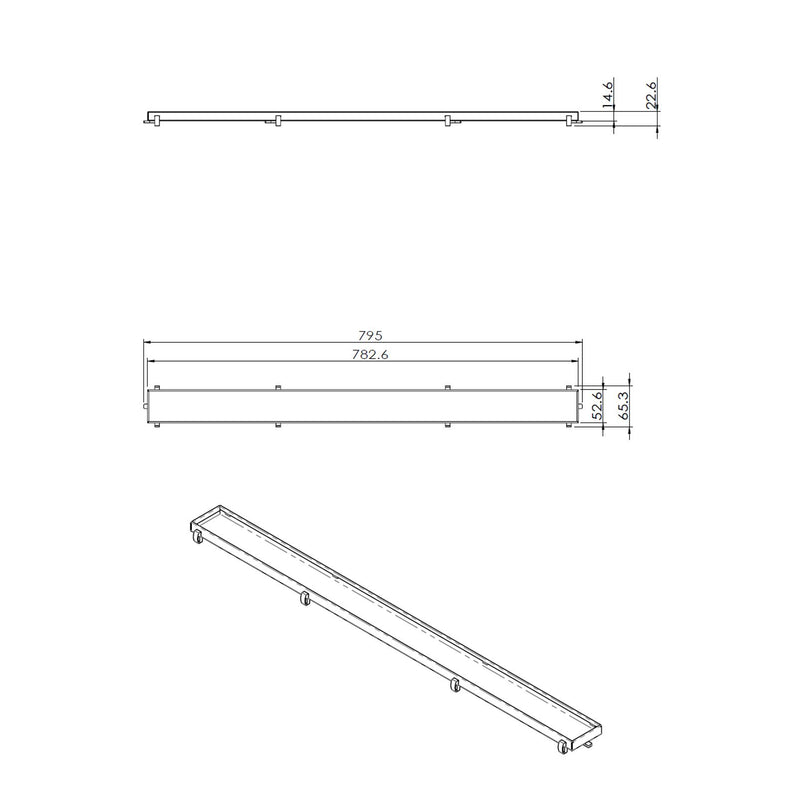 tegelrooster voor douchegoot 80 cm