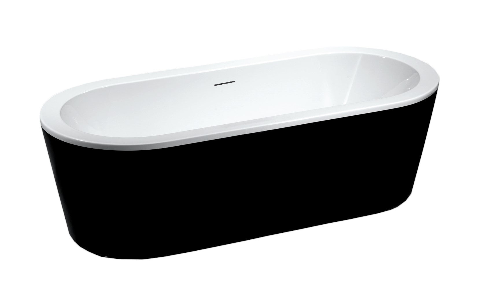 Black & White vrijstaand bad 178x80x55cm