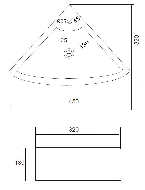 Floor hoekfontein 32.5x32.5x13cm