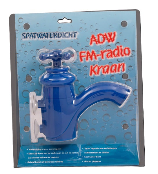 ADW douche FM-radiokraan assorti 24 st rood/blauw