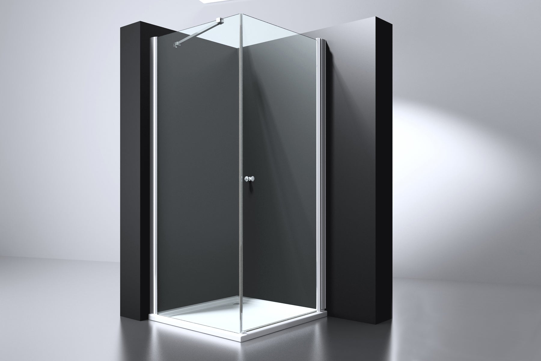 Erico vierkante cabine met 1 swing deur 90x90x200cm NANO glas 6mm