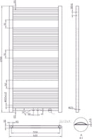 Zero-White radiator Wit 729 W 1200x600mm