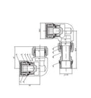 Regel-T (voetventiel) axiaal (haaks verkeerd) 1/2x15mm