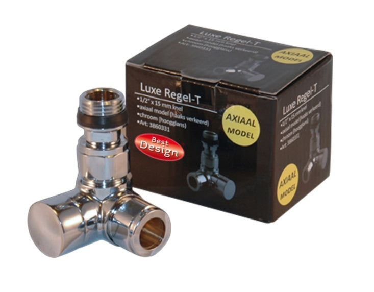 Regel-T (voetventiel) axiaal (haaks verkeerd) 1/2x15mm