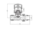 Thermostatische radiatorkraan recht 1/2x15mm
