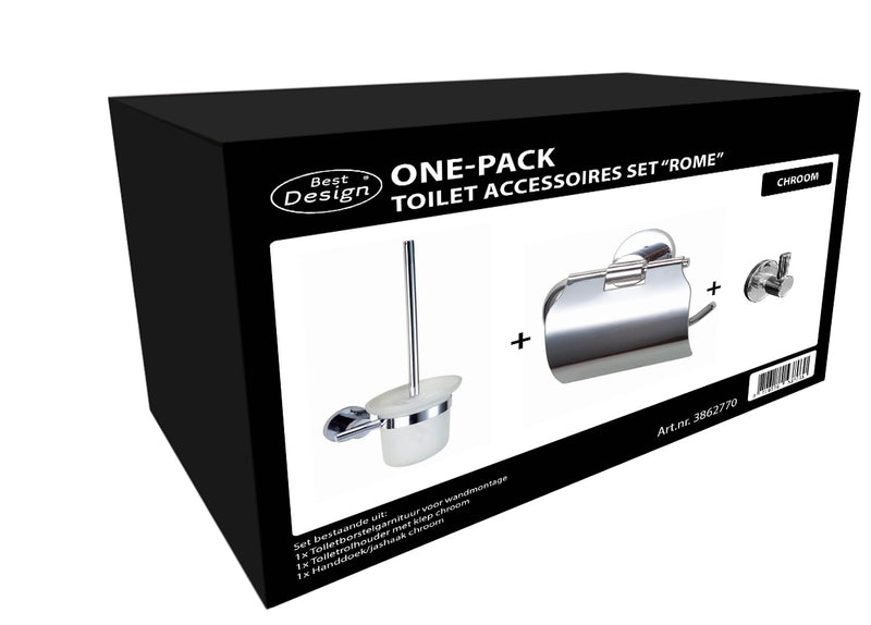 One-Pack toilet accessoires set Rome