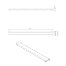 Gesloten rooster voor douchegoot 100 cm