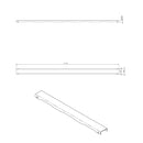 Gesloten rooster voor douchegoot 120 cm