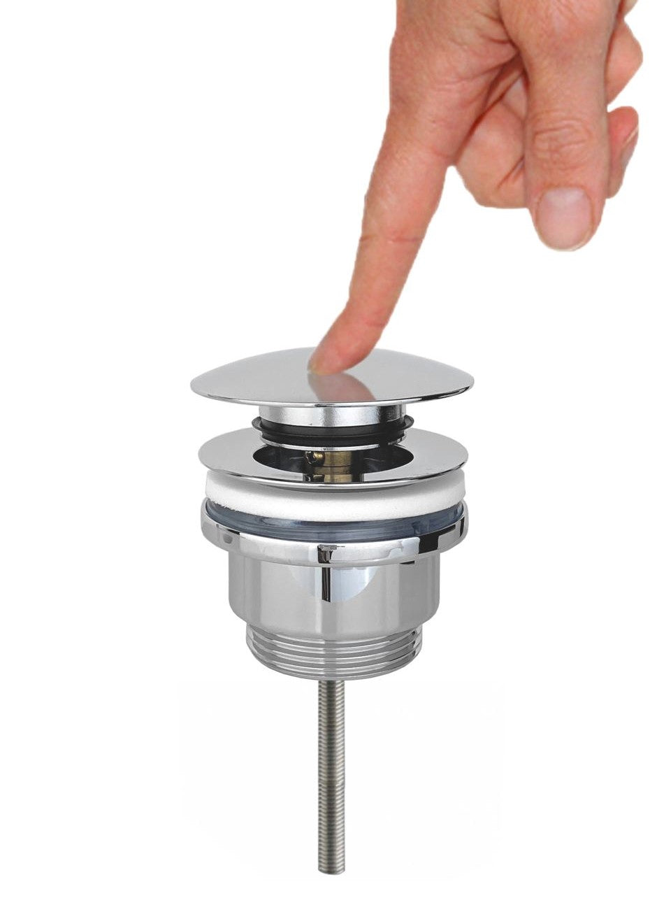 Chroom Laag Clic-Waste Z/overloop 5/4