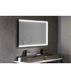 Sort LED Spiegel Met LED Verlichting 120x70 Cm Mat Zwart