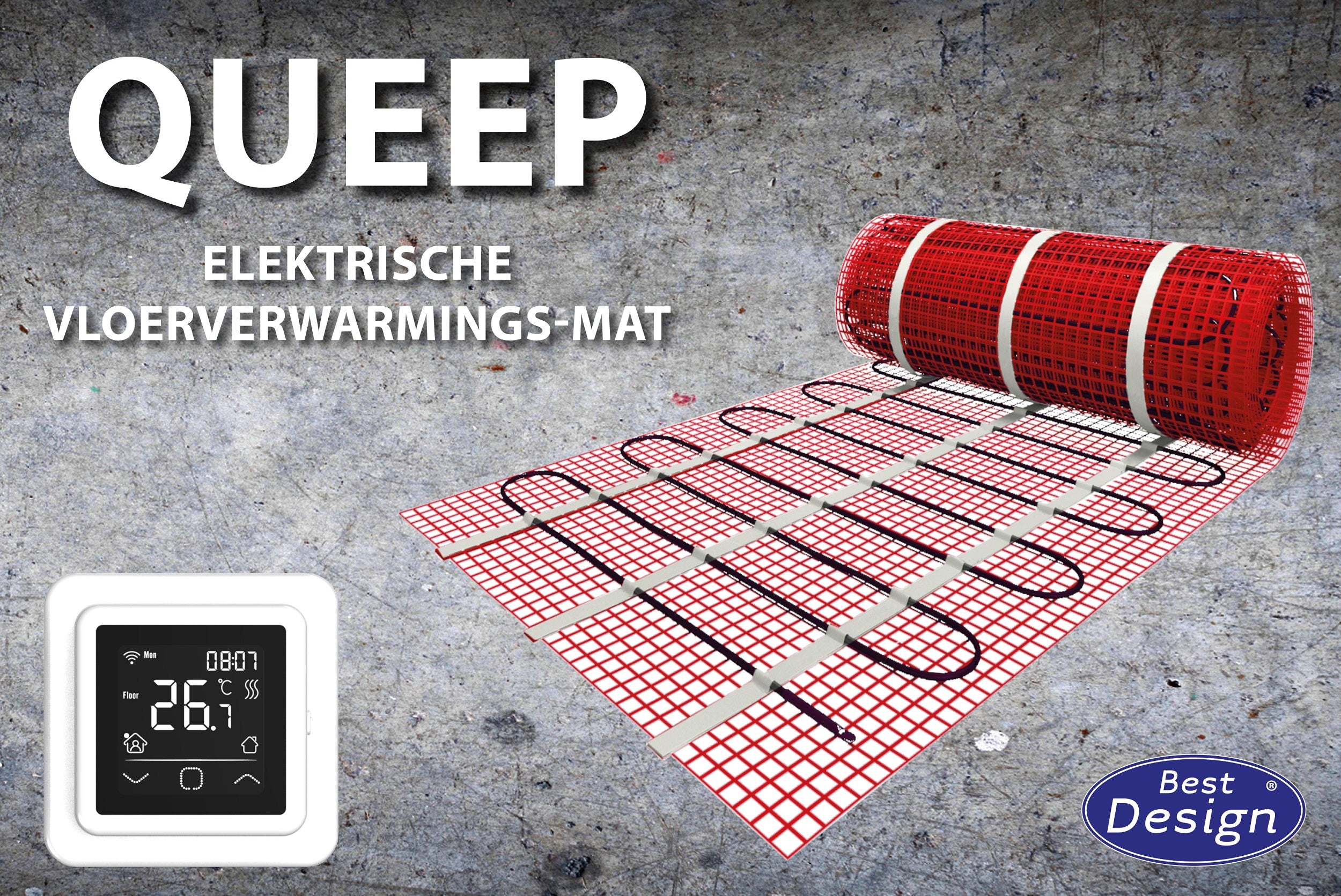 Queep Elektrische Vloerverwarmings-Mat 1.5 m2