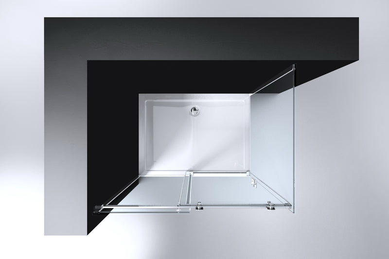 Erico-Rechthoek cabine schuifdeur & wand 120x90x200cm NANO glas 8mm