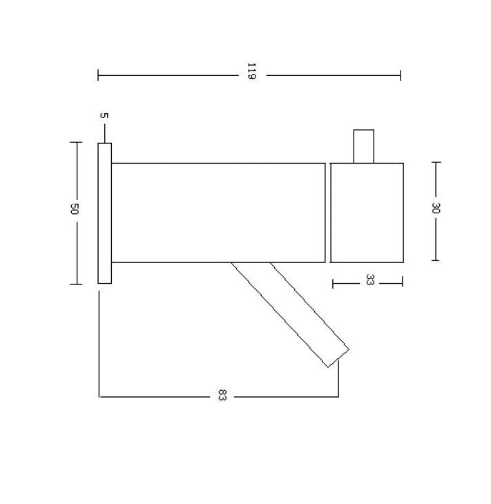 Spador-Ore wand toiletkraan RVS-304