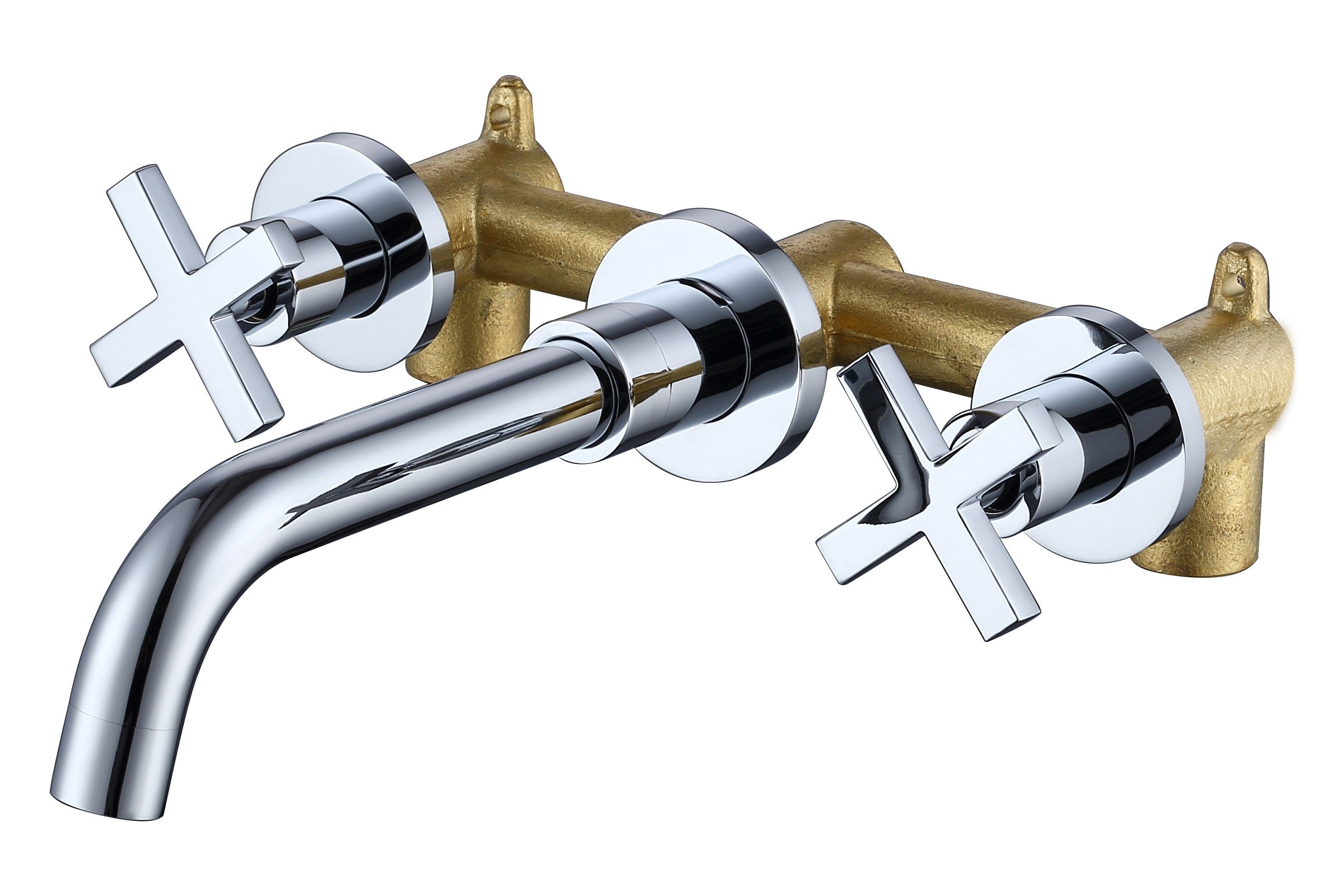 Chrome New-Jax 3-gats inbouw-wandmengkraan